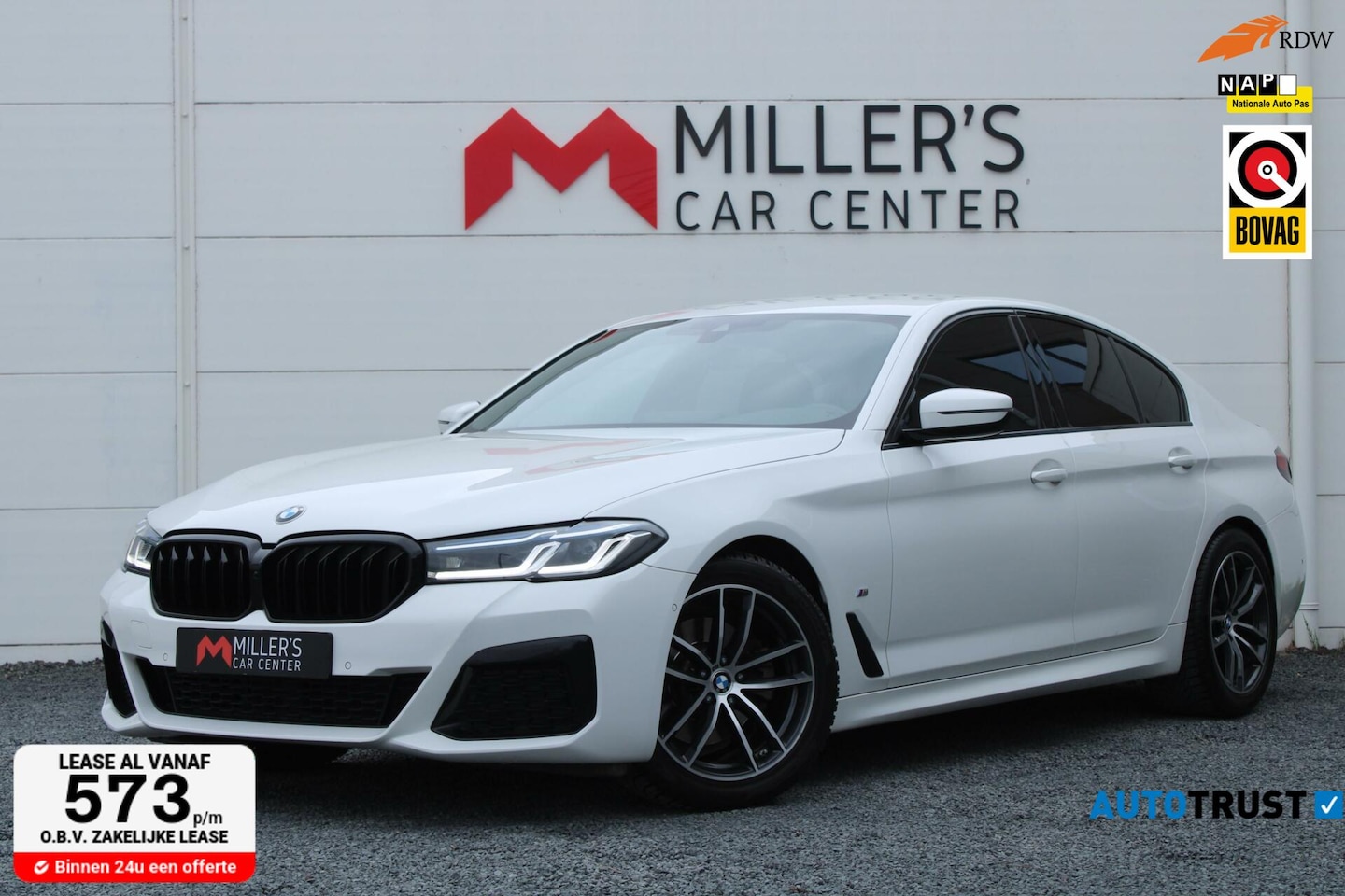 BMW 5-serie - 520i M-SPORT LASER MEMORY LEDER CAMERA SFEERVERLICHTING - AutoWereld.nl