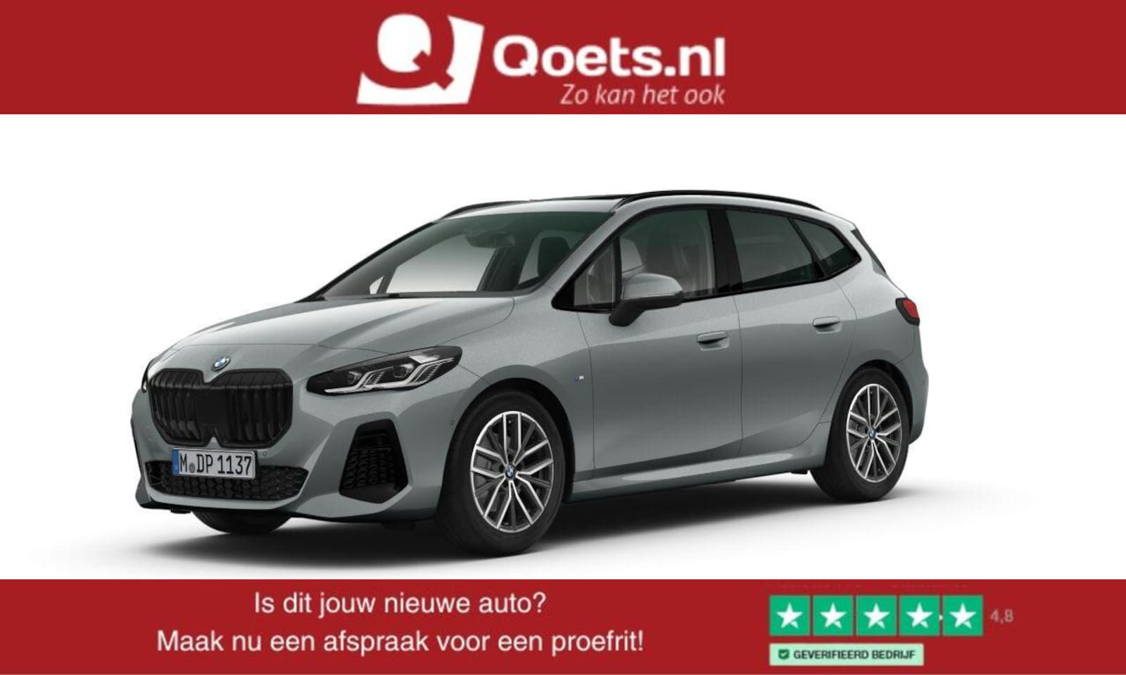 BMW 2-serie Active Tourer - 220i M Sport - Trekhaak - Panoramadak - Premium Pack - Stoelverstelling achterbank - Drivi - AutoWereld.nl