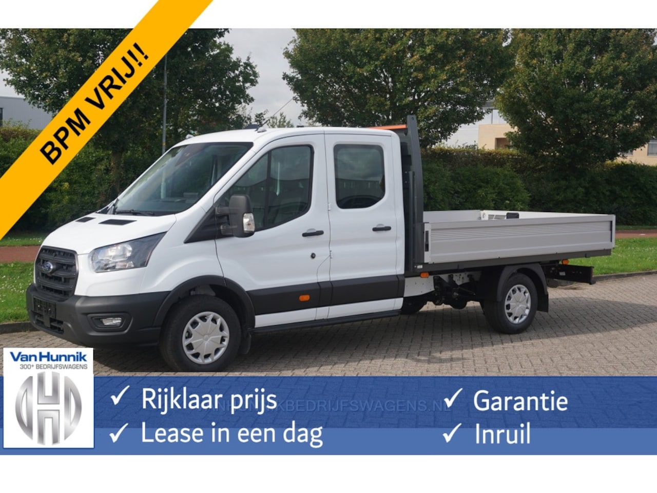 Ford Transit - 350L 170PK Doka L4 RWD BPM VRIJ!! Airco, Camera, 230V Omv. 3.5T Trekhaak!! NR. 410 - AutoWereld.nl
