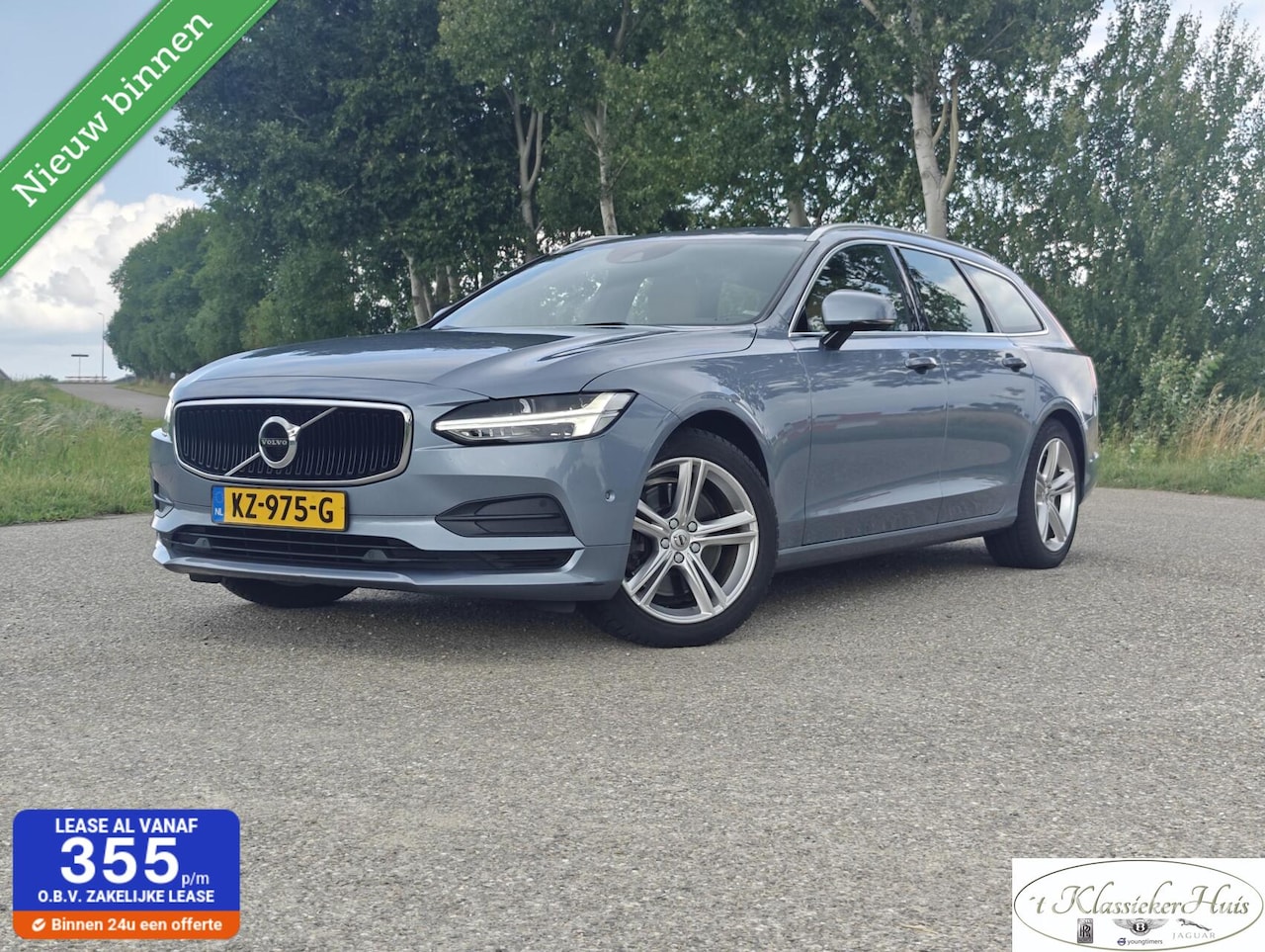 Volvo V90 - 2.0 T5 Momentum in prachtige kleurstelling - AutoWereld.nl
