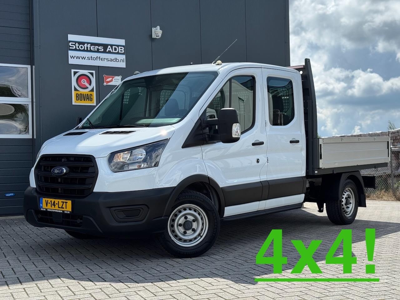 Ford Transit - 350 2.0 TDCI L2H1 DC 4WD | Open laadbak | Bluetooth | Kunstleder | 7-persoons | Vierwielaa - AutoWereld.nl