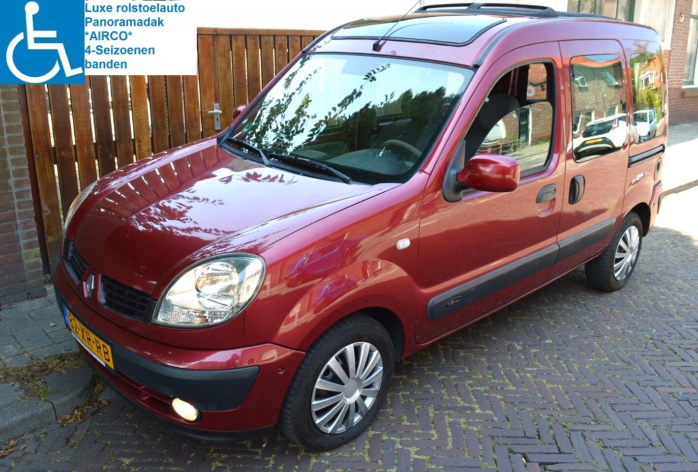 Renault Kangoo - 1.6-16v  ROLSTOELAUTO  PANORAMADAK  AIRCO KNIELSYSTEEM - AutoWereld.nl