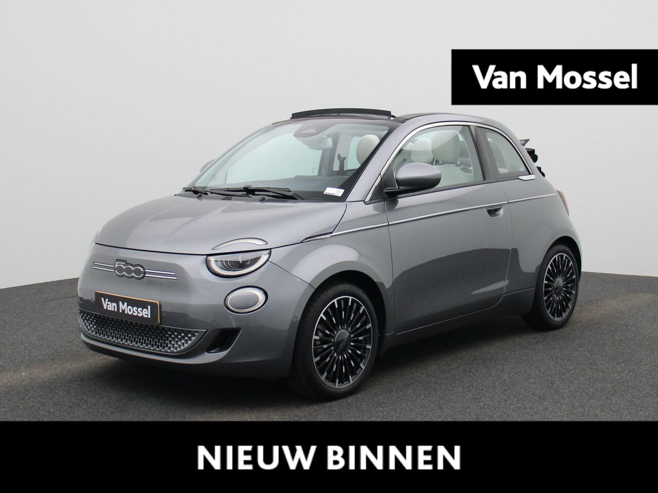 Fiat 500 C - 500e La Prima 42 kWh AUTOMAAT | CABRIO | NAVIGATIE | CAMERA | HALF LEDER | APPLE CARPLAY | - AutoWereld.nl