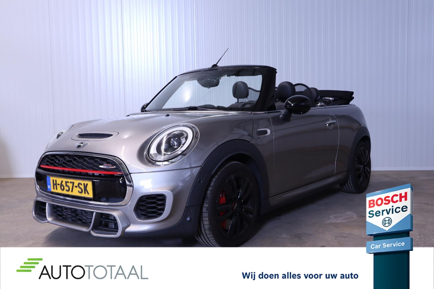 MINI Cabrio - Mini 2.0 JCW Chili CRUISE - PDC - CAM - H&K - LEDER - STOELVERWARMING - AutoWereld.nl