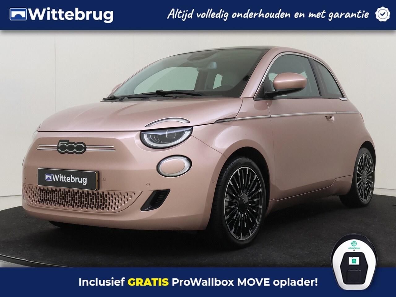 Fiat 500 - La Prima 42 kWh LEDER !! - AutoWereld.nl