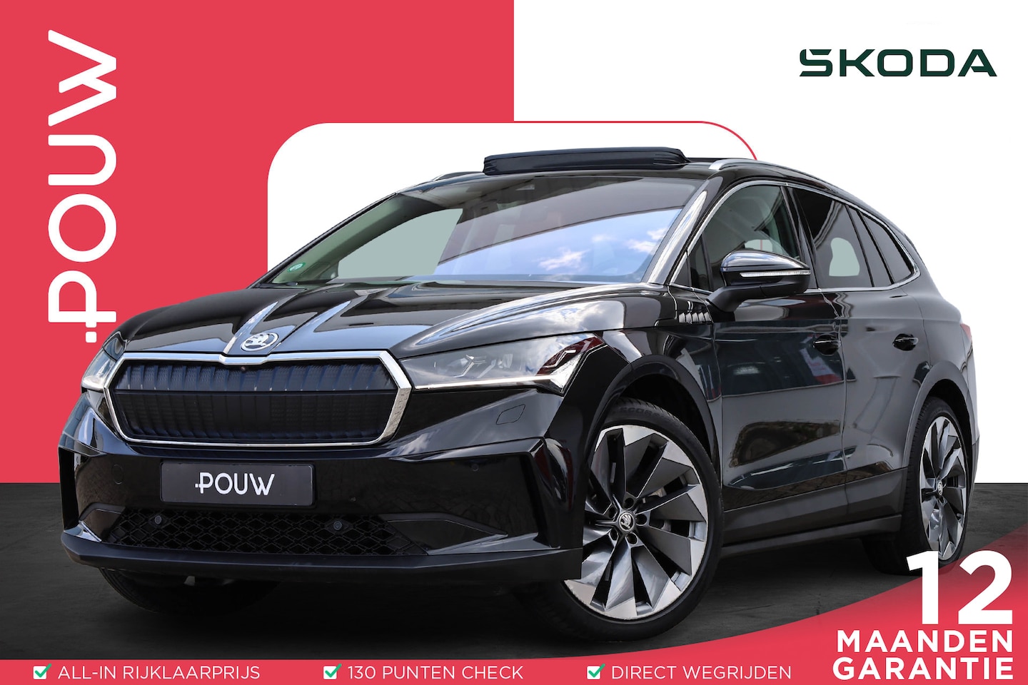 Skoda Enyaq iV - 80 204pk First Edition High | SoH 93% | Trekhaak Wegklapbaar | Leder | Panoramadak | Stoel - AutoWereld.nl