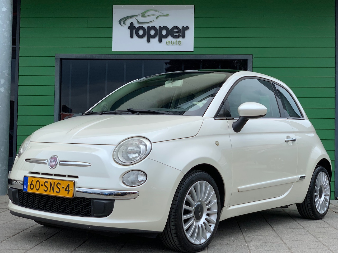 Fiat 500 - 0.9 TwinAir Lounge | Wit Parelmoer | PanoDak | Airco | - AutoWereld.nl