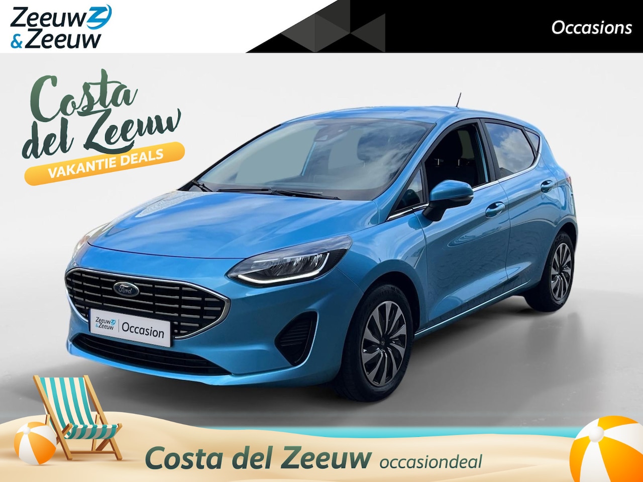 Ford Fiesta - 1.0 EcoBoost Hybrid Titanium | Airco | Cruise Control | Stoel/Stuur/Voorruitverwarming | A - AutoWereld.nl