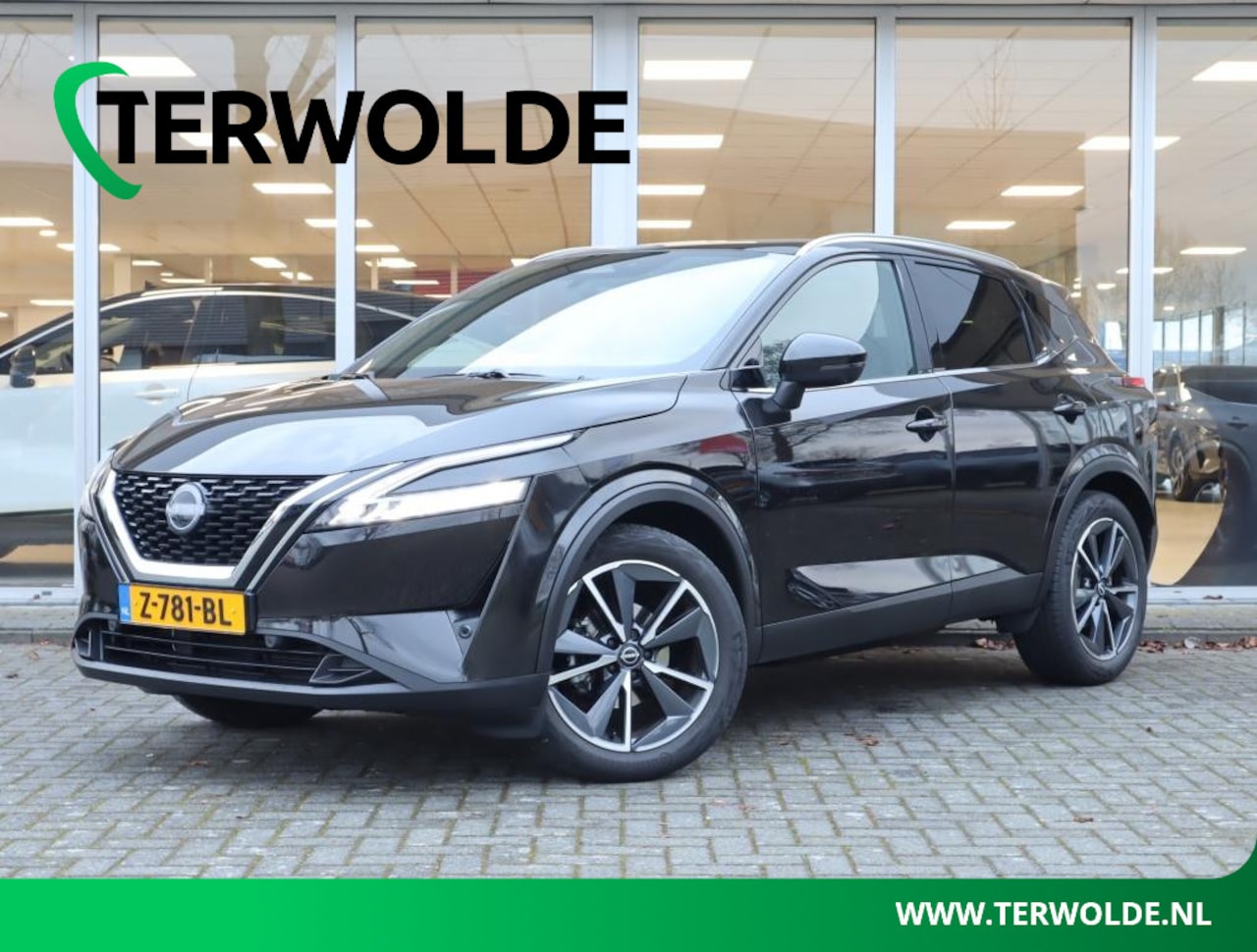 Nissan Qashqai - 1.3 MHEV Xtronic Tekna | AUTOMAAT | Panoramadak | Half leder | Head-Up | 360 Camera | - AutoWereld.nl