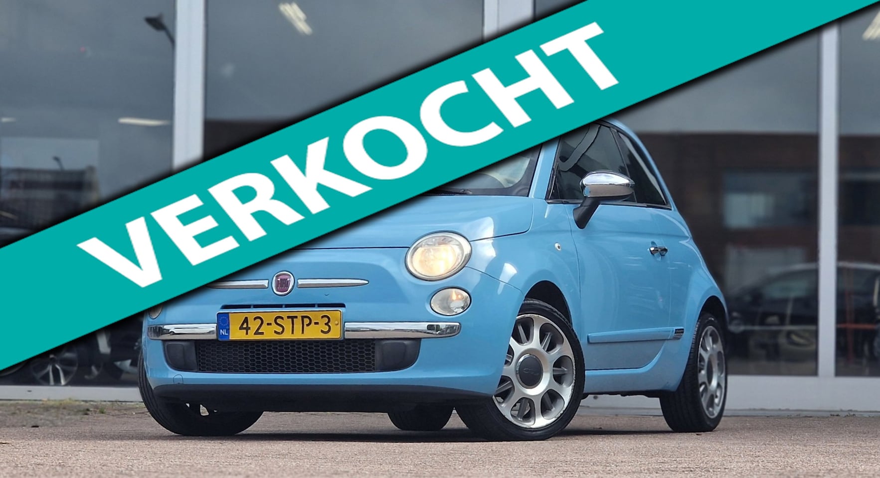 Fiat 500 - 1.2i Lounge Airco Airco LM velgen Panoramadak Nieuwe APK! - AutoWereld.nl