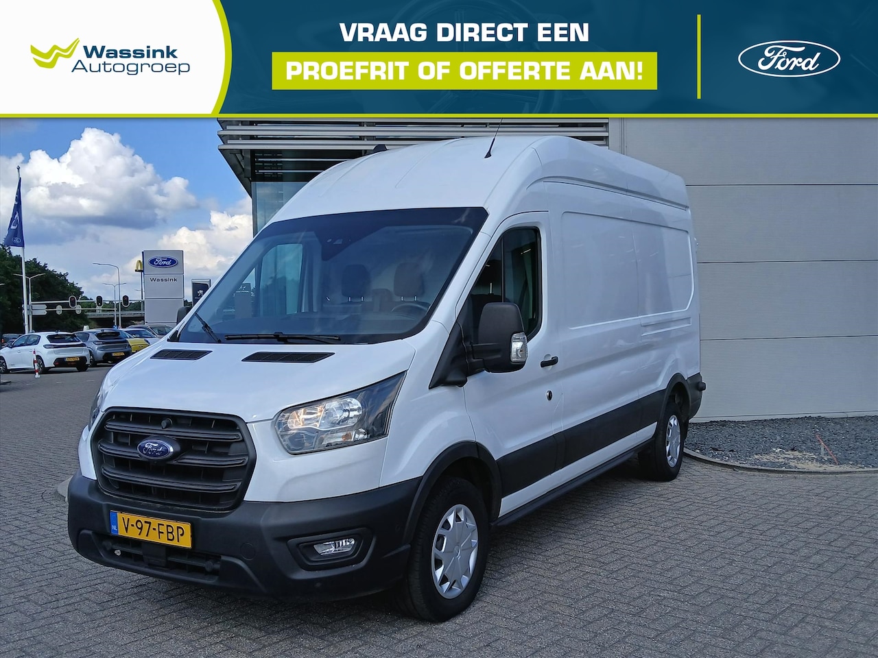 Ford Transit - GB 350 L3H2 TDCi 105pk RWD Trend | Bijrijders bank | Navigatie | Acteruiitrij camera | - AutoWereld.nl