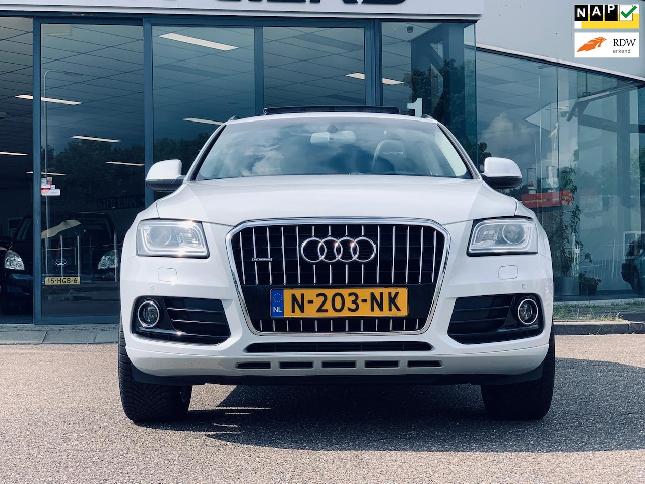 Audi Q5 - 2.0 TFSI quattro Pro Line S 2.0 TFSI quattro Pro Line S, Automaat, Panodak, Trekhaak, Onderhoud - AutoWereld.nl