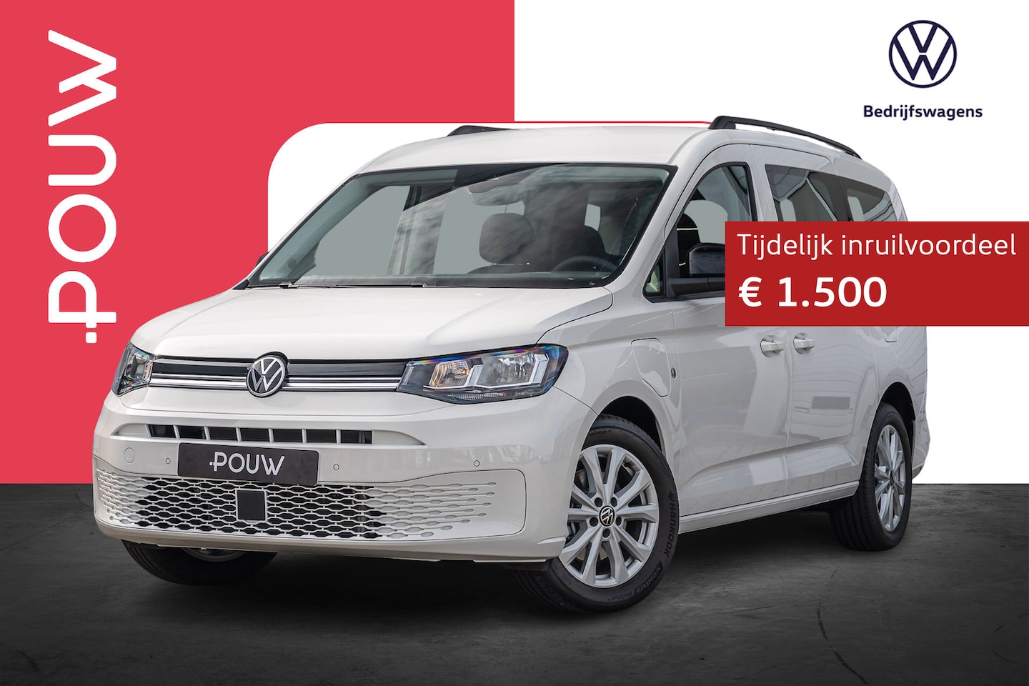 Volkswagen Caddy Maxi - Kombi 1.5 TSI 150pk Hybride Life | Tussenschot | Trekhaak - AutoWereld.nl