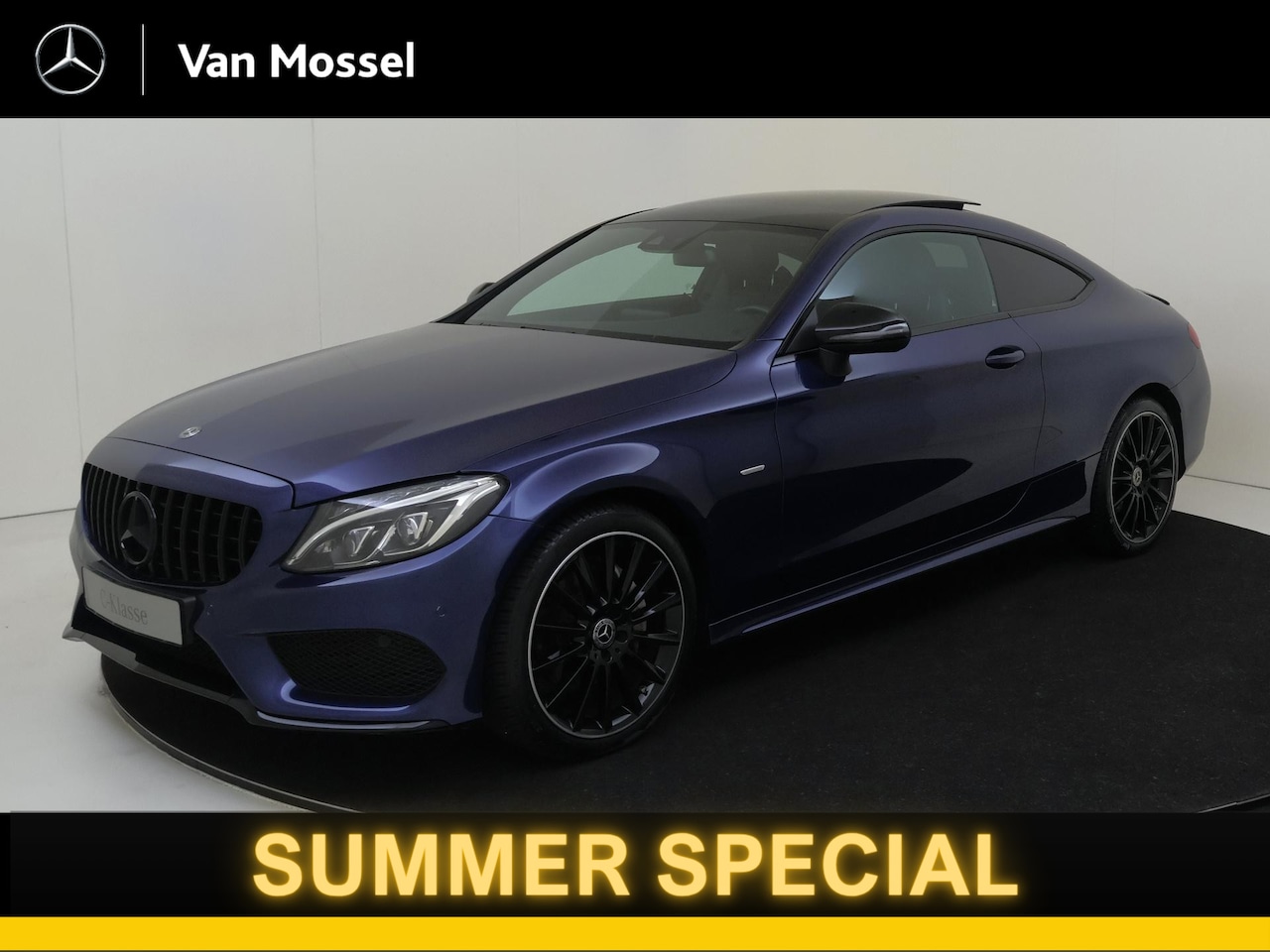 Mercedes-Benz C-klasse Coupé - 180 AMG-Line / Stoelverwarming / Achteruitrijcamera / Panaroma-schuifdak / Night-Pakket / - AutoWereld.nl