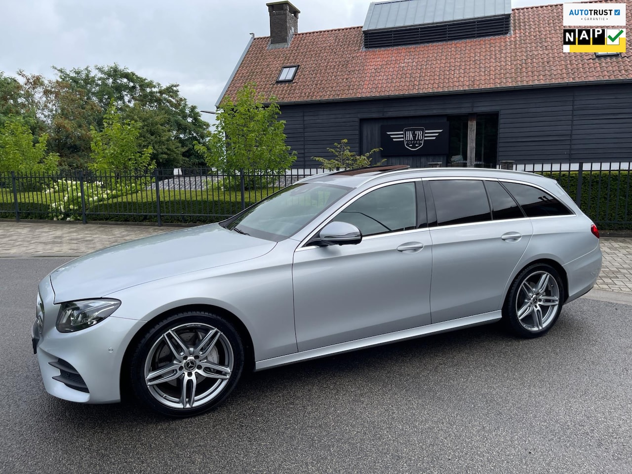 Mercedes-Benz E-klasse Estate - 250 Premium Plus AMG 360" Camera Panodak Burmestersystem Head-up display, Elctr Trekhaak - AutoWereld.nl