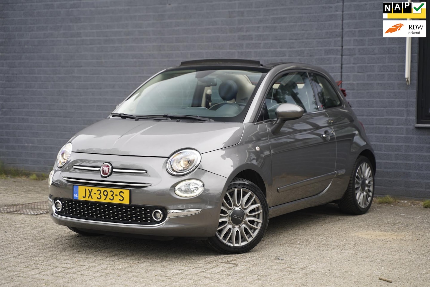 Fiat 500 C - 0.9 TwinAir Turbo Lounge Cabrio, Navigatie, NAP - AutoWereld.nl