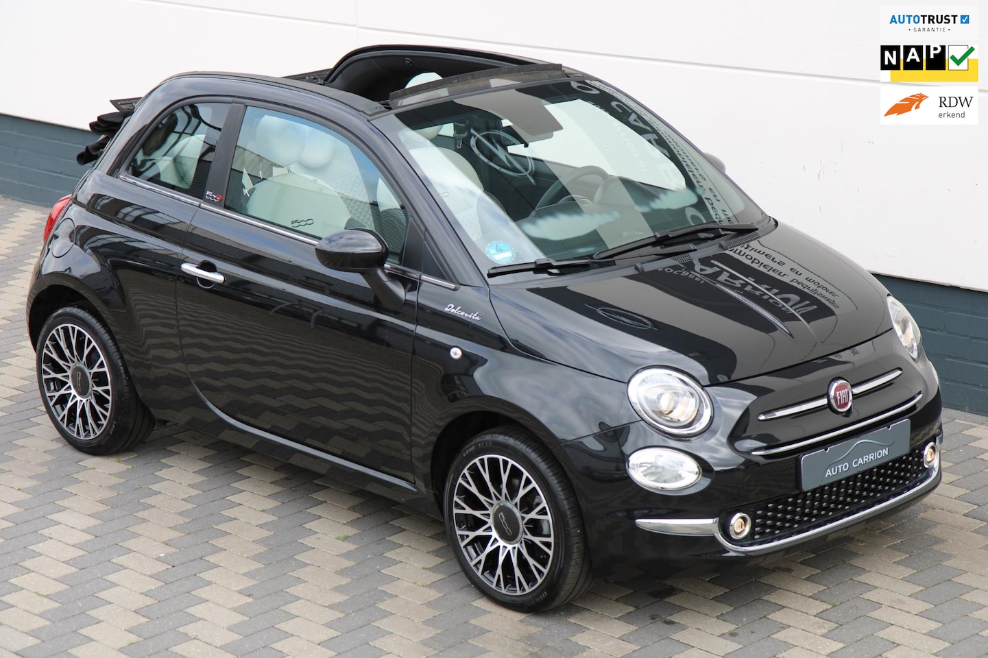 Fiat 500 C - 1.0 Hybrid Dolcevita weinig km's nieuwstaat !!! - AutoWereld.nl