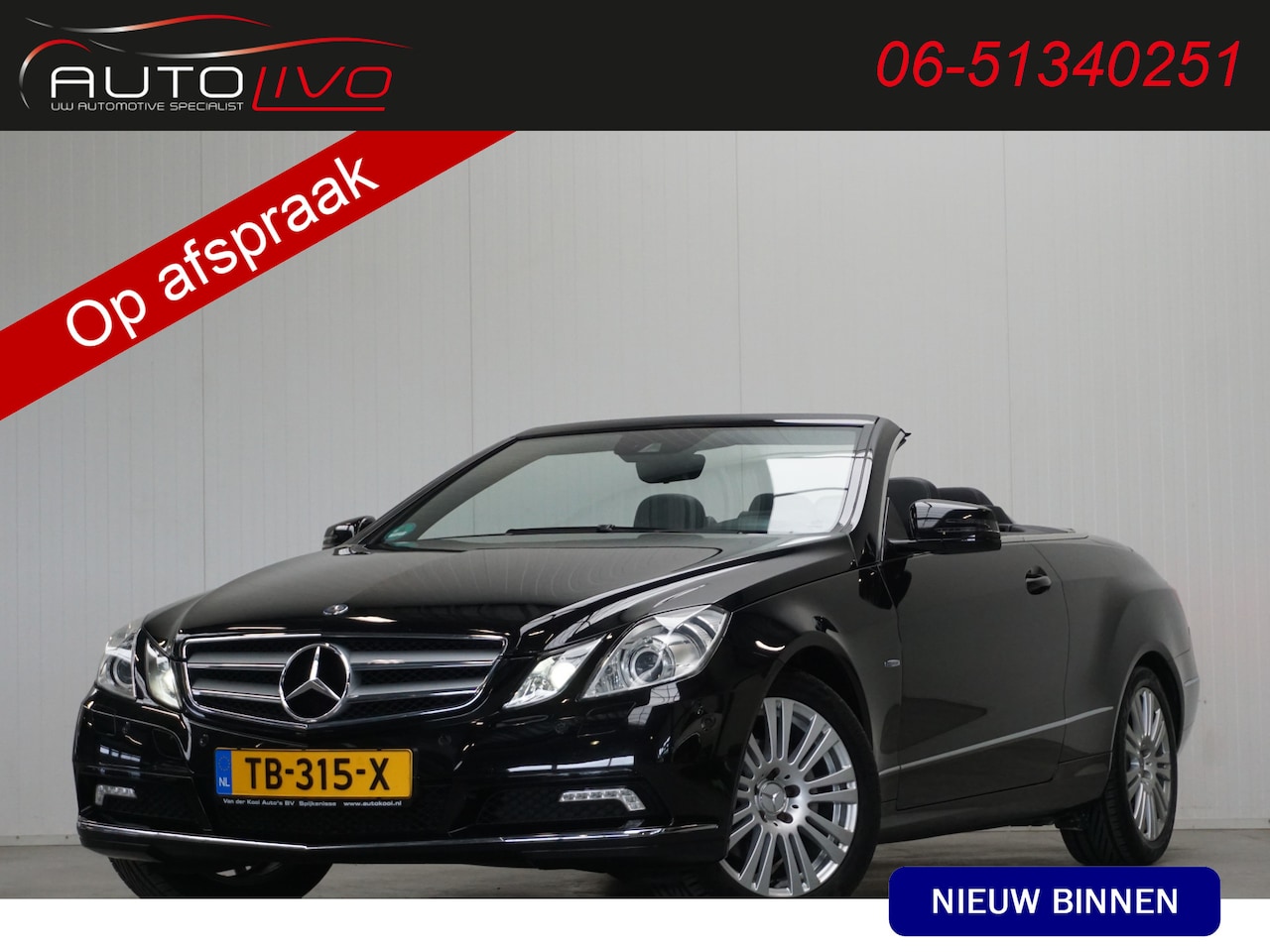Mercedes-Benz E-klasse Cabrio - 250 CGI Elegance 204 PK! XENON LEER NAVI CLIMA PDC CRUISE etc. - AutoWereld.nl