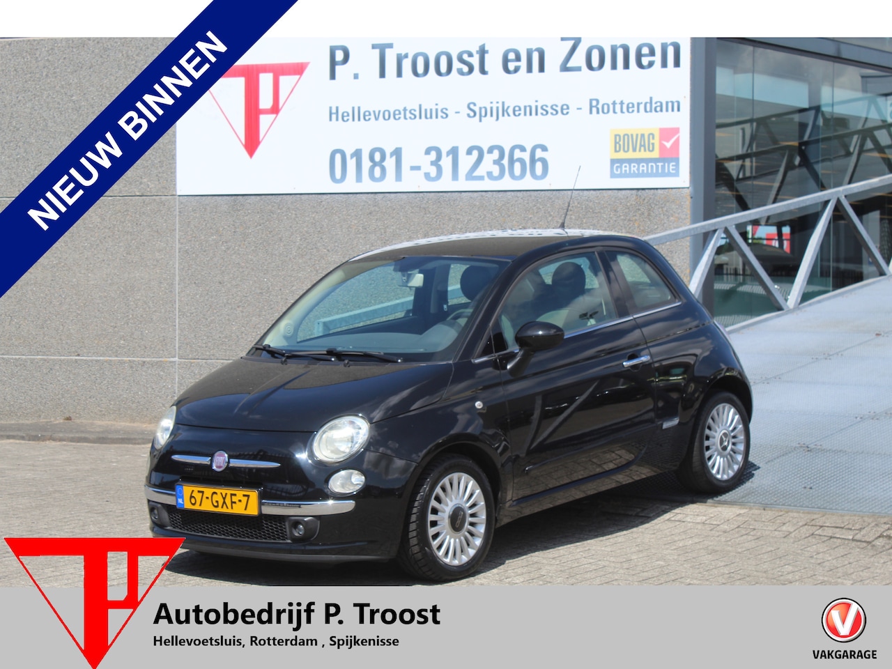 Fiat 500 - 1.2 Lounge Panoramadak/Airco/Radio-CD speler/Multifunctioneel stuurwiel/Bluetooth/15'' Lic - AutoWereld.nl