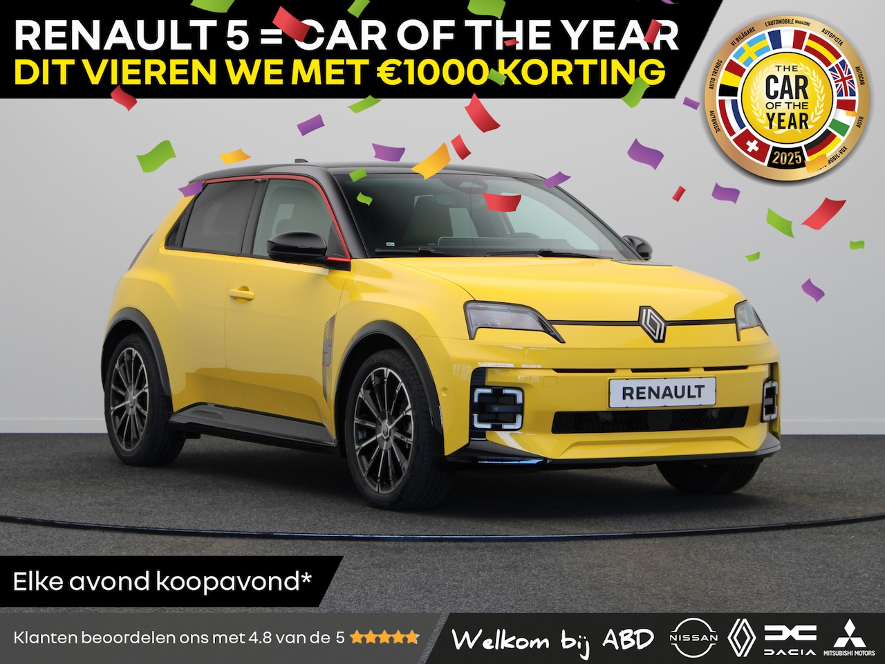 Renault 5 - Iconic cinq Comfort range | Achteruitrijcamera | Elektrisch verwarmbare voorstoelen | ISOF - AutoWereld.nl