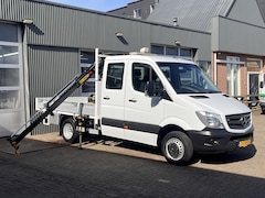 Mercedes-Benz Sprinter - 514 CDI 140pk DC Laadkraan Hiab 017T Airco Trekhaak 3500kg Open laadbak Euro 6 Pick-up 1e