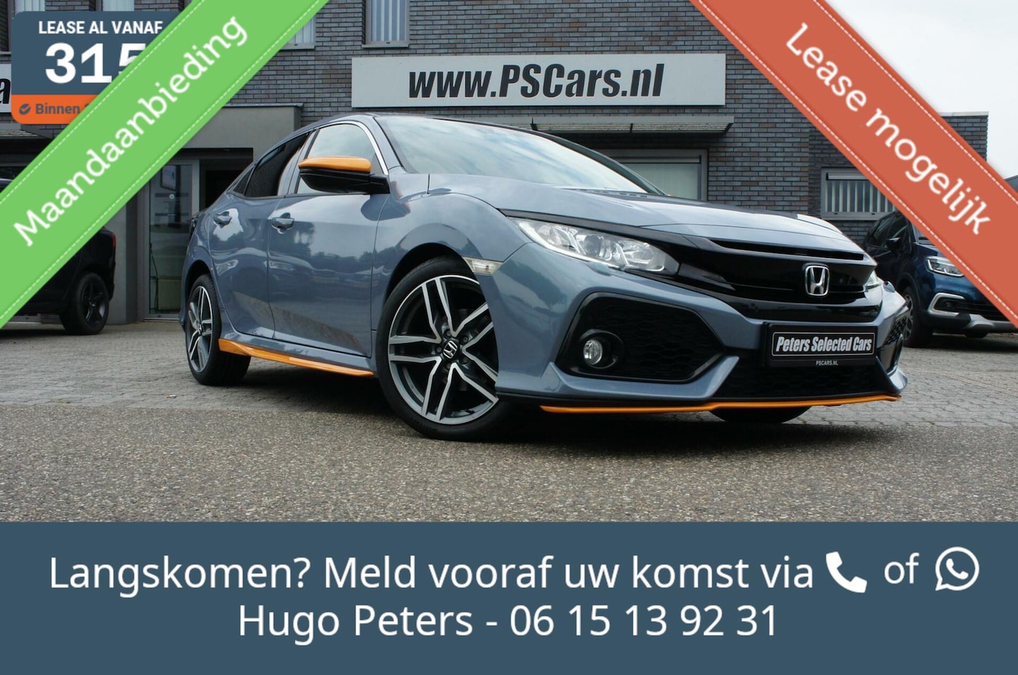 Honda Civic - 1.0 i-VTEC Elegance Sport Orange Edition - AutoWereld.nl