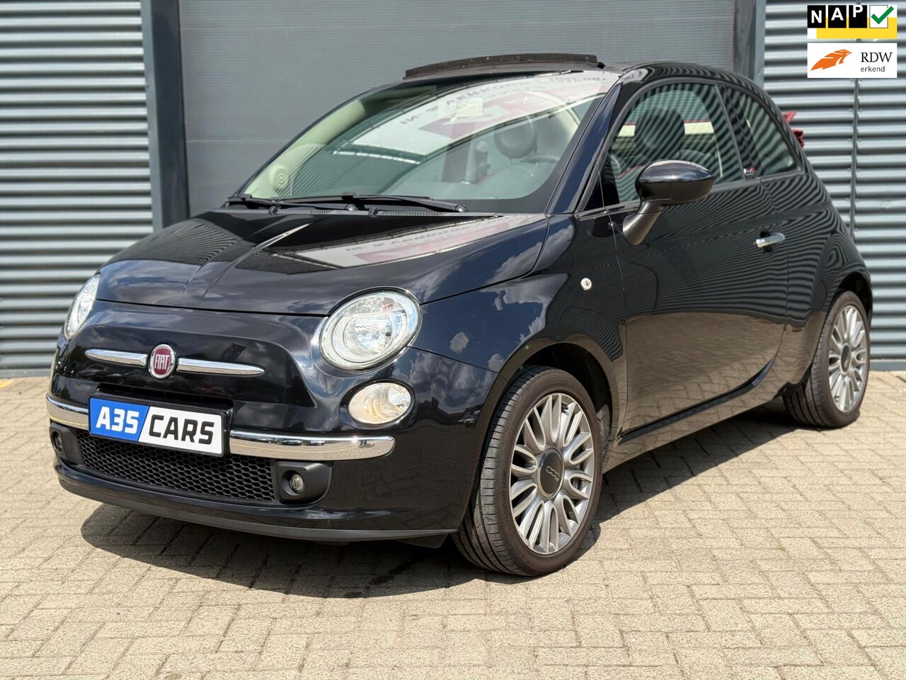 Fiat 500 - 1.2 Lounge |Cabrio|Parkeersensoren|Airco|Elektrische ramen - AutoWereld.nl