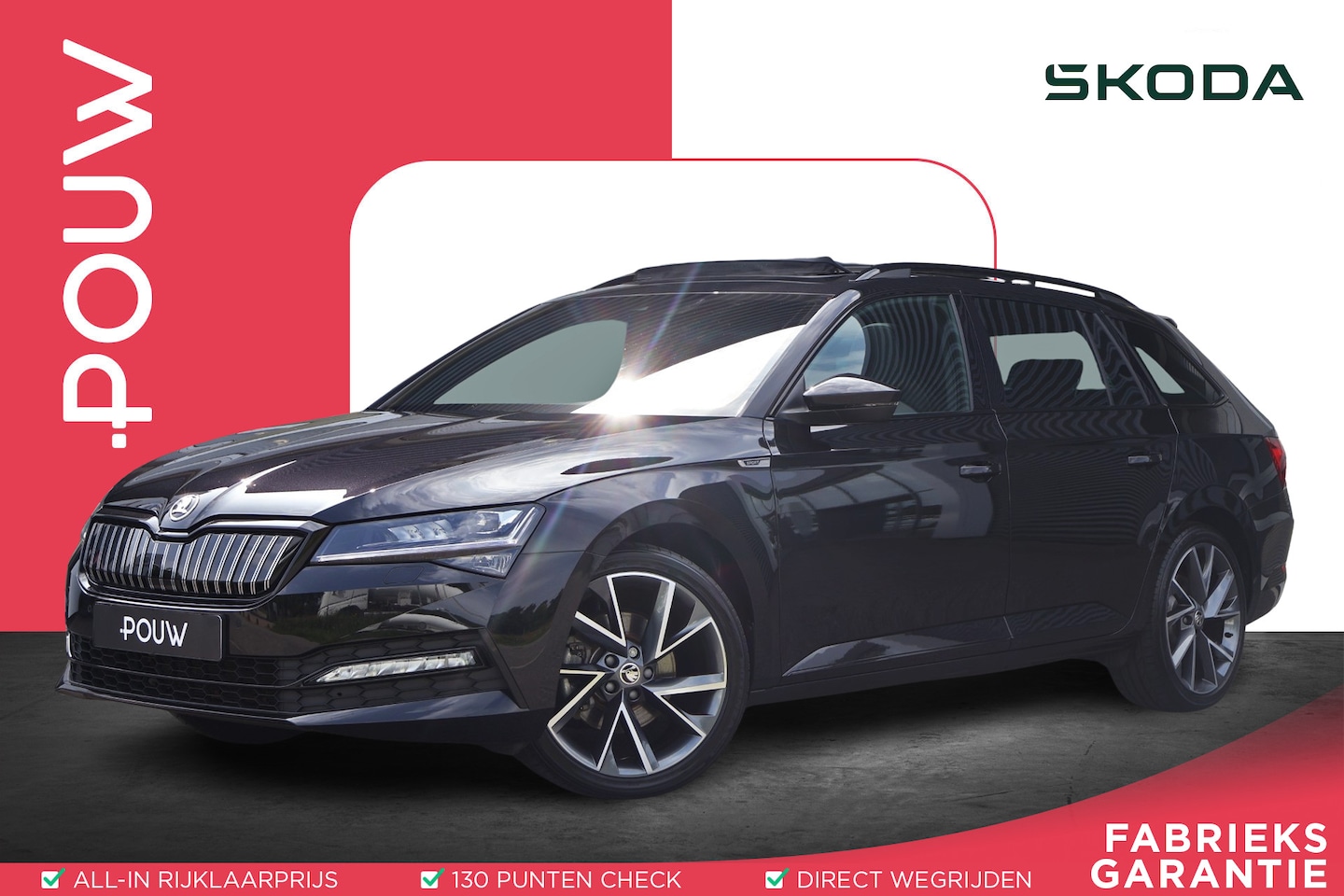 Skoda Superb Combi - 1.4 TSI 218pk PHEV iV Sportline Business | SoH 97% | Panoramadak | Trekhaak | Stoel & Stuu - AutoWereld.nl