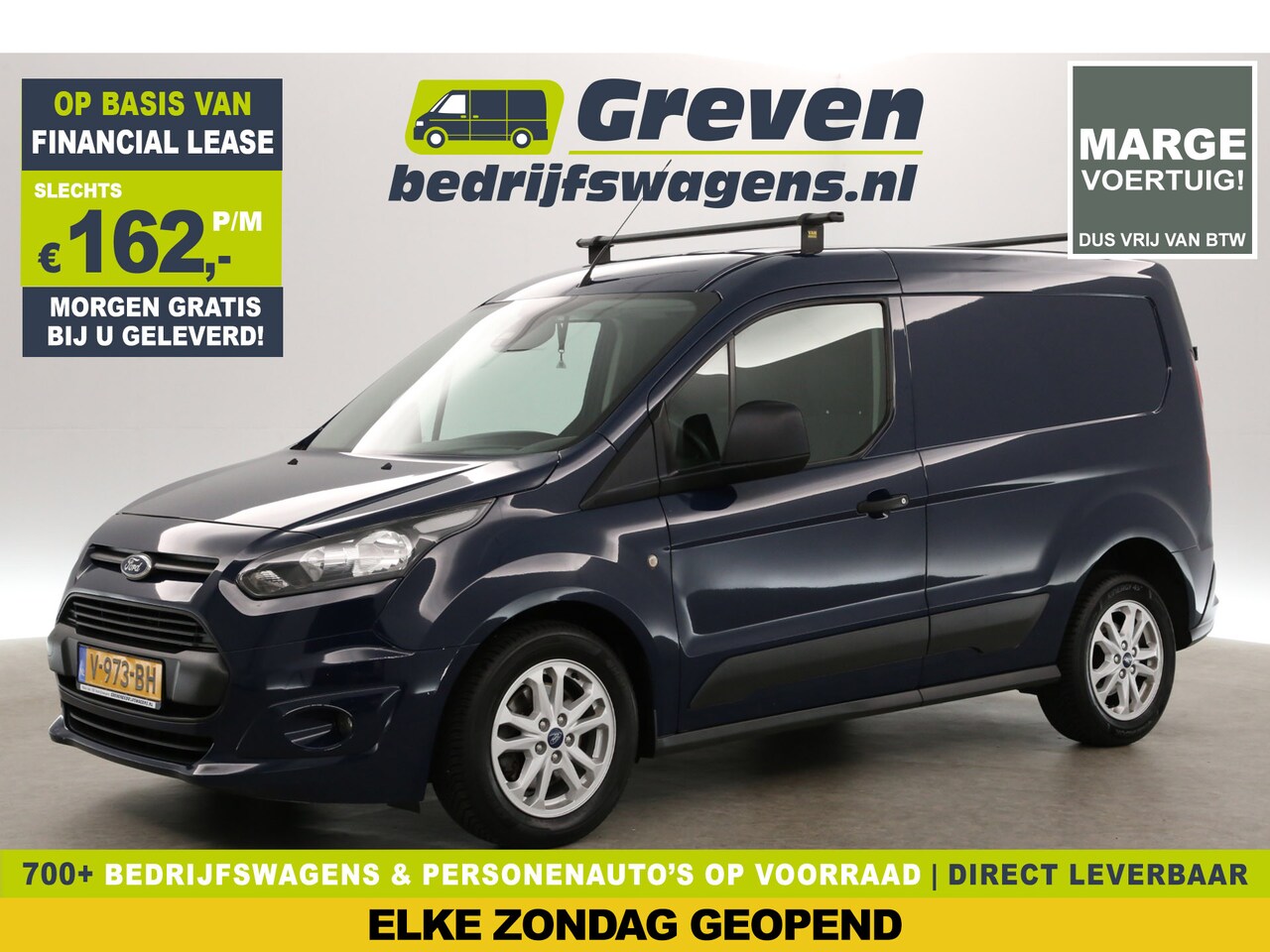 Ford Transit Connect - 1.6 TDCI L1H1 | MARGE! | Airco Parkeersensoren 3 Persoons 16"LMV Elektrpakket - AutoWereld.nl