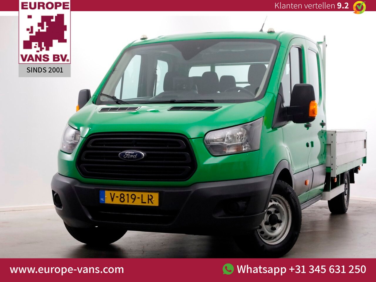 Ford Transit - 350 2.0 TDCI 130pk E6 RWD D.C. Open Laadbak Trekhaak 2800kg 02-2018 - AutoWereld.nl