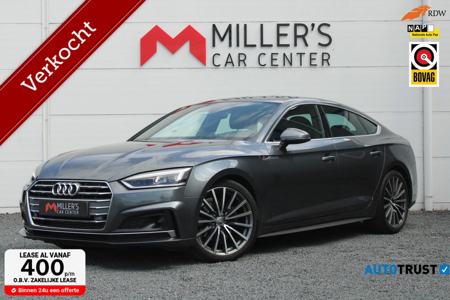 Audi A5 Sportback - 2.0 TFSI S-LINE Sfeerverlichting Leder ACC - AutoWereld.nl