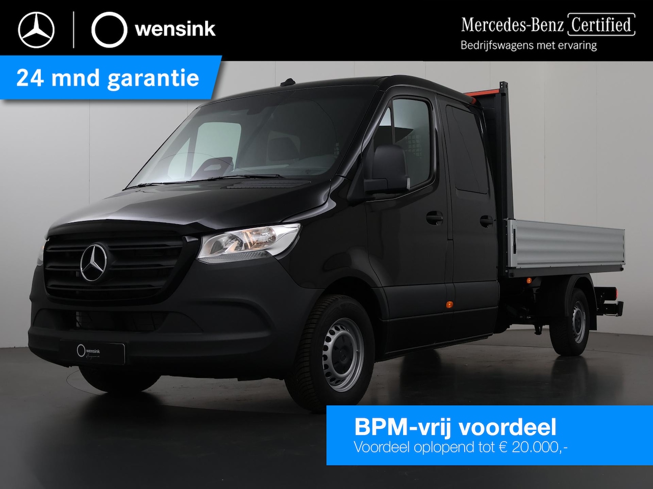 Mercedes-Benz Sprinter - 315 L3 PRO Open Laadbak Dubbel Cabine DC Automaat | BPM VRIJ | 3500 kg TREKKEN | 3-zits | - AutoWereld.nl