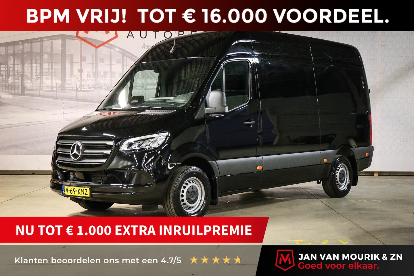 Mercedes-Benz Sprinter - 319 1.9 CDI L2H2 Mercedes-Benz Sprinter 319 1.9 CDI L2 Pro HD | LED | AIRCO | CRUISE | DAB - AutoWereld.nl