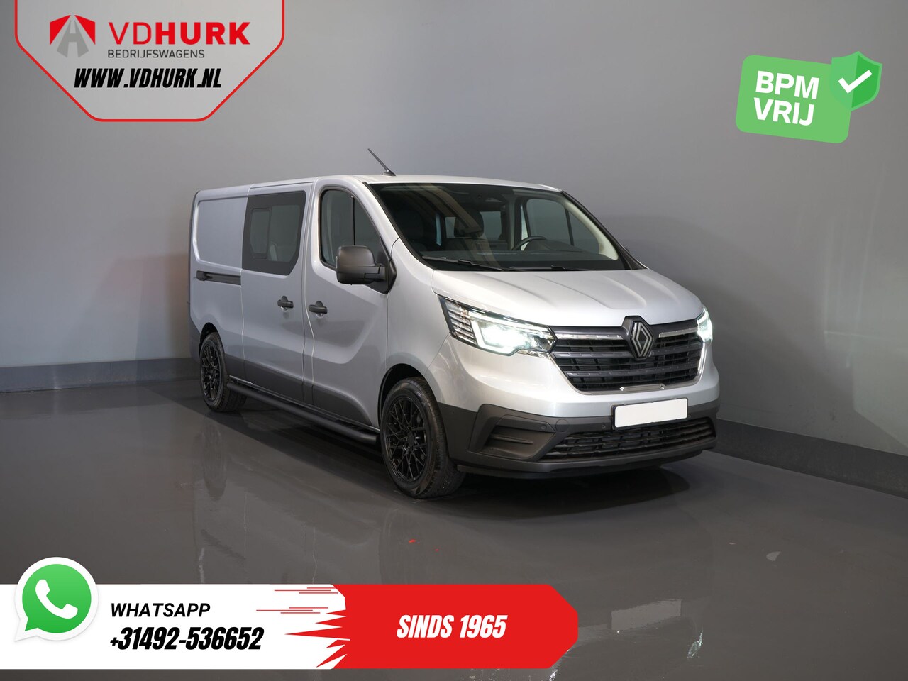 Renault Trafic - 2.0 dCi 130 pk L2 BPM VRIJ! DC Dubbel Cabine LED/ 2xSchuifdeur/ Navi/ Carplay/ Camera/ PDC - AutoWereld.nl