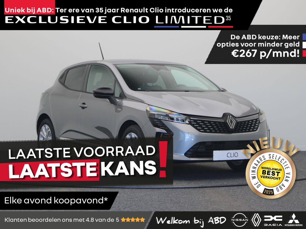 Renault Clio - Limited 35 TCe 90pk | Uniek bij ABD | 35-jarige jubileumeditie | Limited 35 design element - AutoWereld.nl