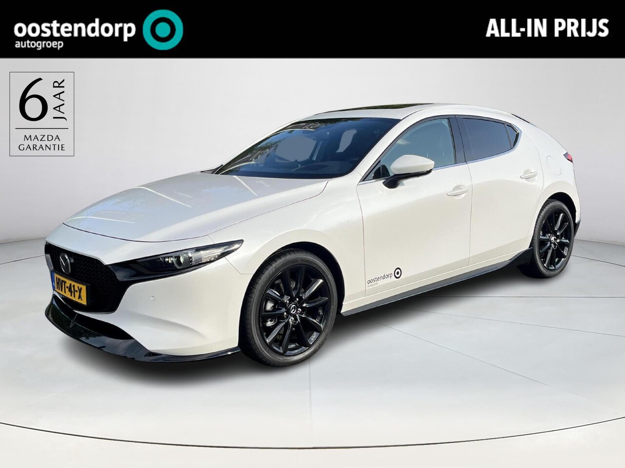 Mazda 3 Sport - 2.0 e-SkyActiv-X M Hybrid 186 Takumi | Sport pakket | Sunroof Pack | Rood leder | - AutoWereld.nl