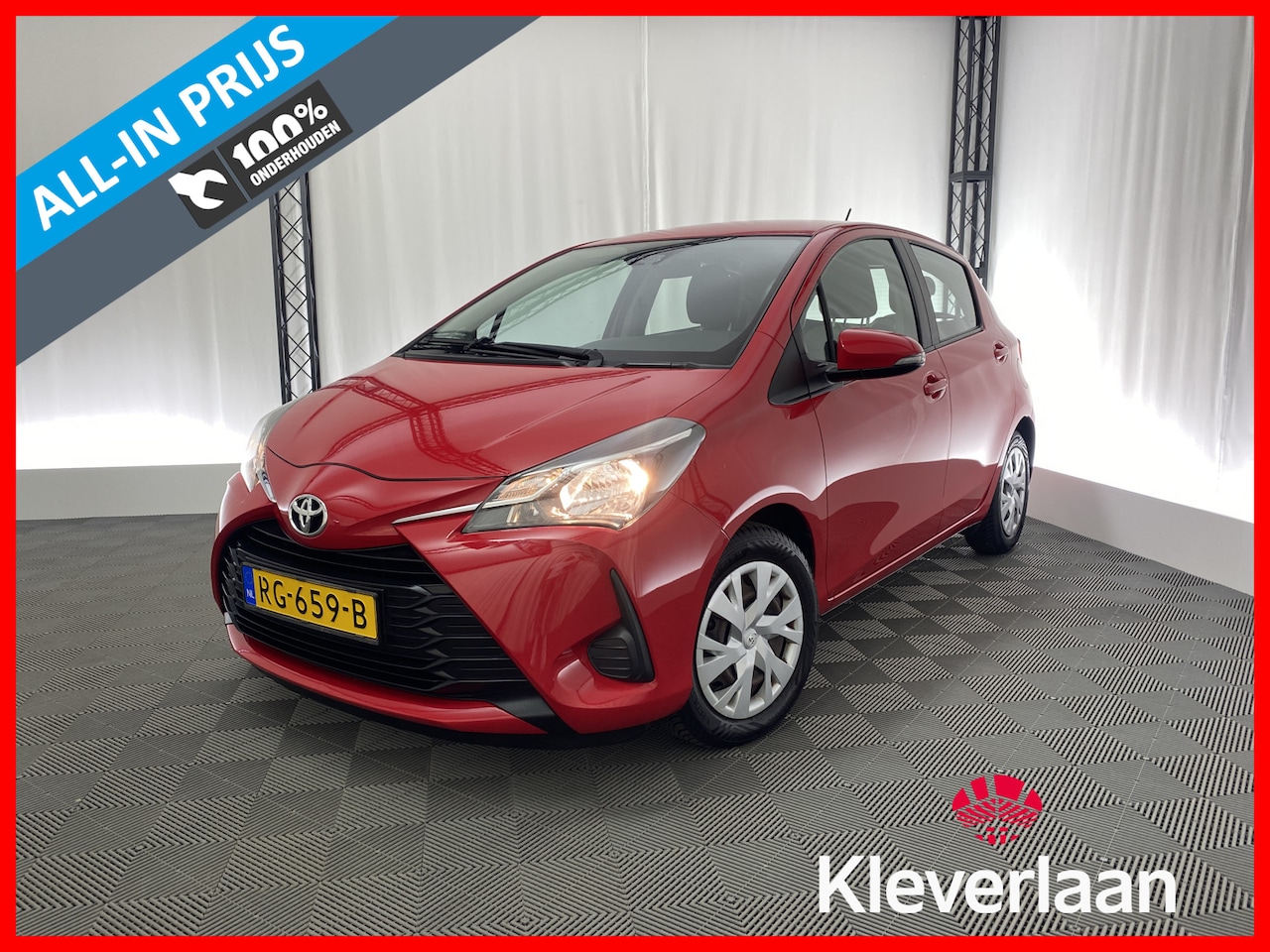 Toyota Yaris - 5-deurs 1.0 VVT-i Comfort | Airco | Cruise control | Bluetooth | Leer stuur - AutoWereld.nl
