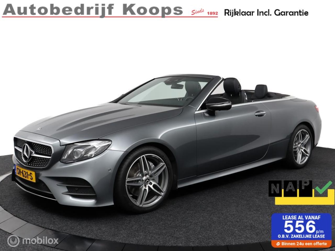 Mercedes-Benz E-klasse Cabrio - E200 Premium Plus | AMG Line | Burmester | Ambient light | 1e Eigenaar | NL Auto | 360°-ca - AutoWereld.nl
