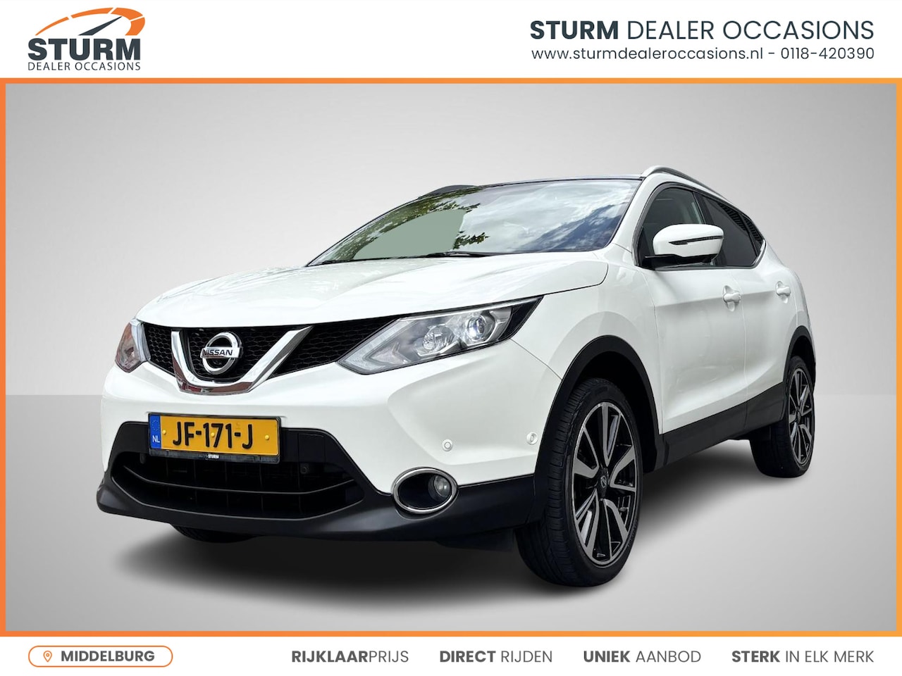 Nissan Qashqai - 1.6 Tekna | Panoramadak | Leder | Stoelverwarming | Navigatie | 360° Camera| LED Koplampen - AutoWereld.nl