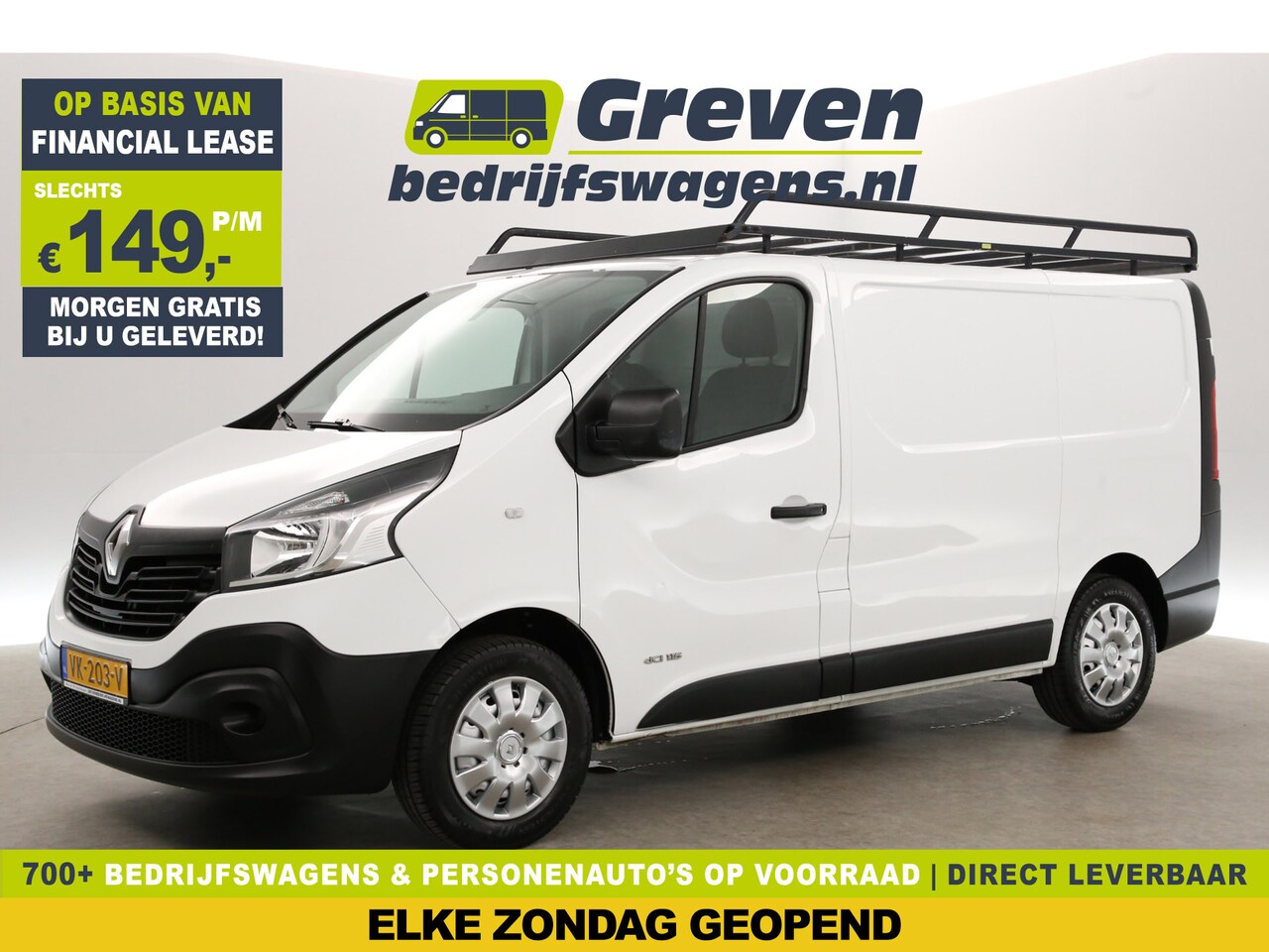 Renault Trafic - 1.6 dCi T27 L1H1 Airco Cruise Navigatie Trekhaak Imperiaal PDC Elektrpakket - AutoWereld.nl