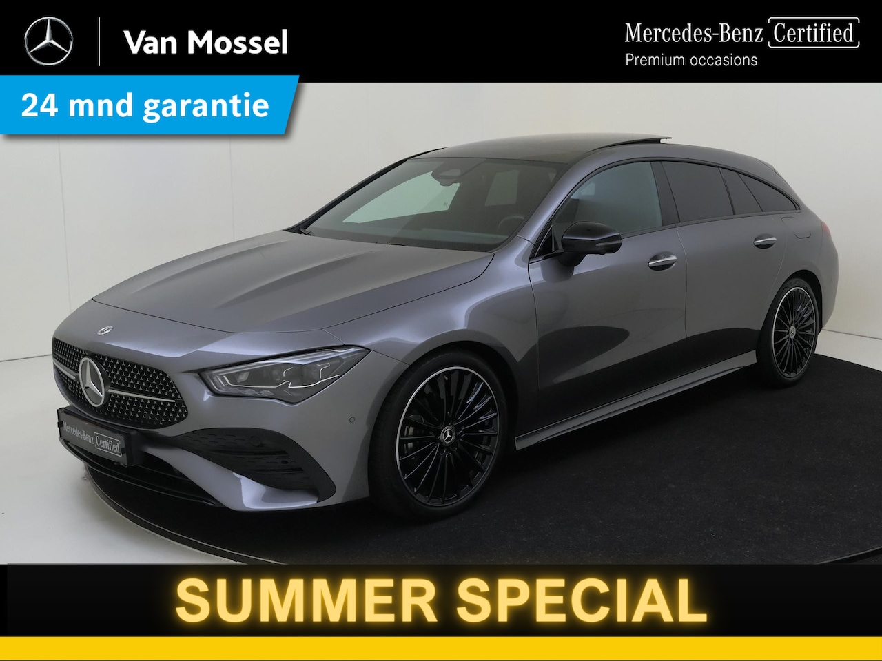 Mercedes-Benz CLA-klasse Shooting Brake - 180 Star Edition AMG Line / Stoelverwarming / 360Graden-Camera / Panaroma-schuifdak / Nigh - AutoWereld.nl