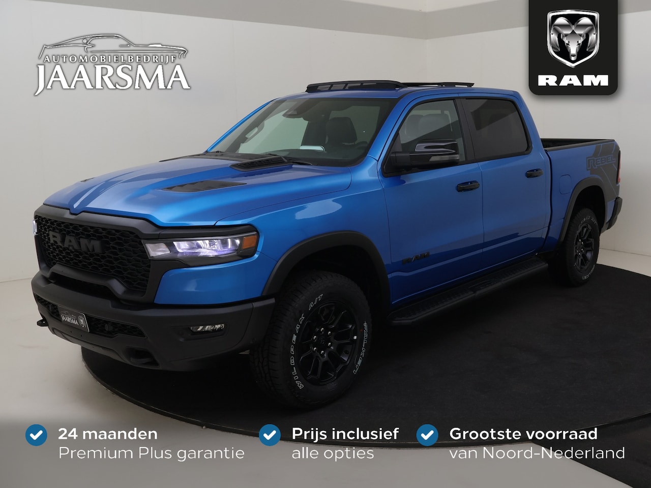 Dodge Ram 1500 - Rebel Night CrewCab SST 3.0L Hurricane 420pk |Panoramadak |Passagiers Display |Prins-LPG | - AutoWereld.nl