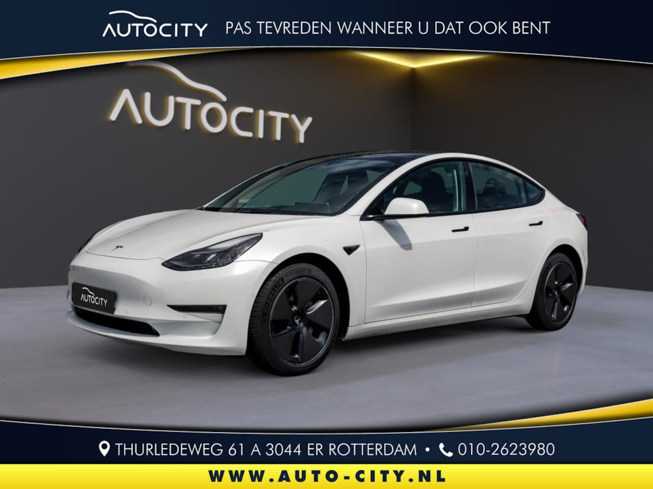 Tesla Model 3 - Standard RWD Plus 60 kWh Autopilot l Panorama l Leder - AutoWereld.nl