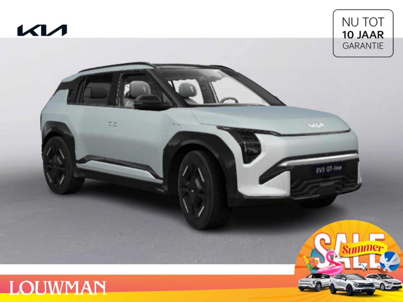 Kia EV3 - GT-Line 81.4 kWh Elektrisch FWD Crossover Ivory Silver Mat - AutoWereld.nl