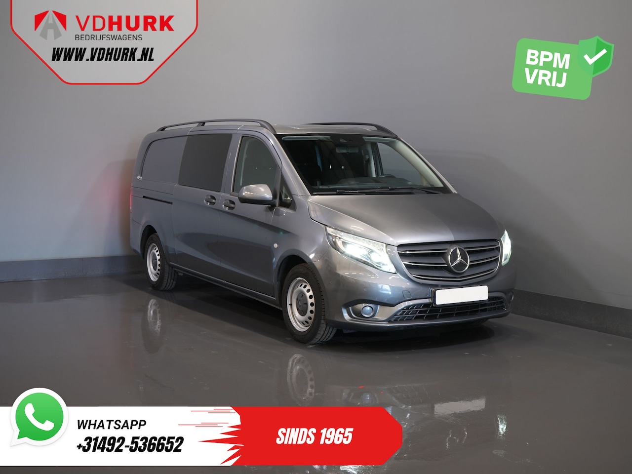 Mercedes-Benz Vito - 114 CDI Aut. L3 XL DC Dubbele Cabine BPM VRIJ! LED/ Climate/ Navi/ Carplay/ Camera/ PDC/ C - AutoWereld.nl