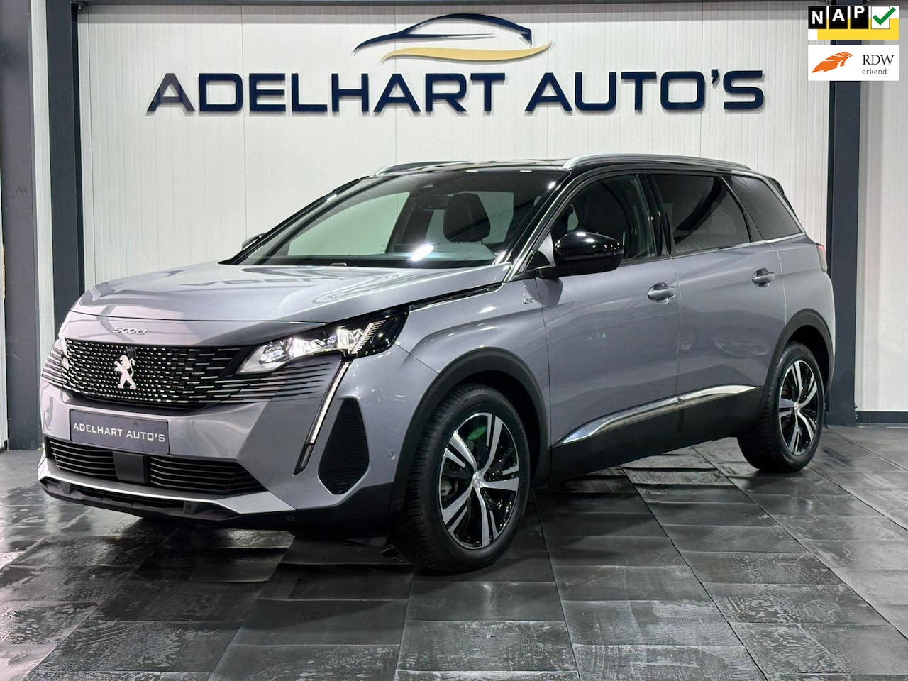 Peugeot 5008 - 1.2 Hybrid 145 GT 7 Pers. automaat / Navigatie full map / 360 Camera / Lederen interieur / - AutoWereld.nl