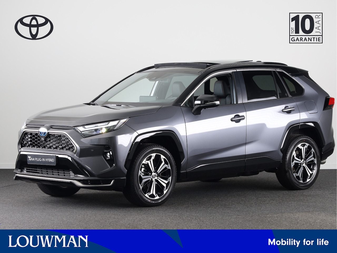 Toyota RAV4 - 2.5 Plug-in Hybrid AWD Bi-Tone Plus *NIEUW* | Elektrisch glazen panorama-dak | 360° Camera - AutoWereld.nl