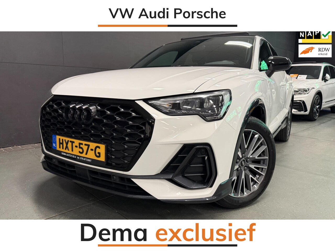 Audi Q3 Sportback - 45 TFSI e 2X S-LINE BLACKLINE PANO/NAVI/DAB/LED/ECC/PDC/CRUISE/// - AutoWereld.nl