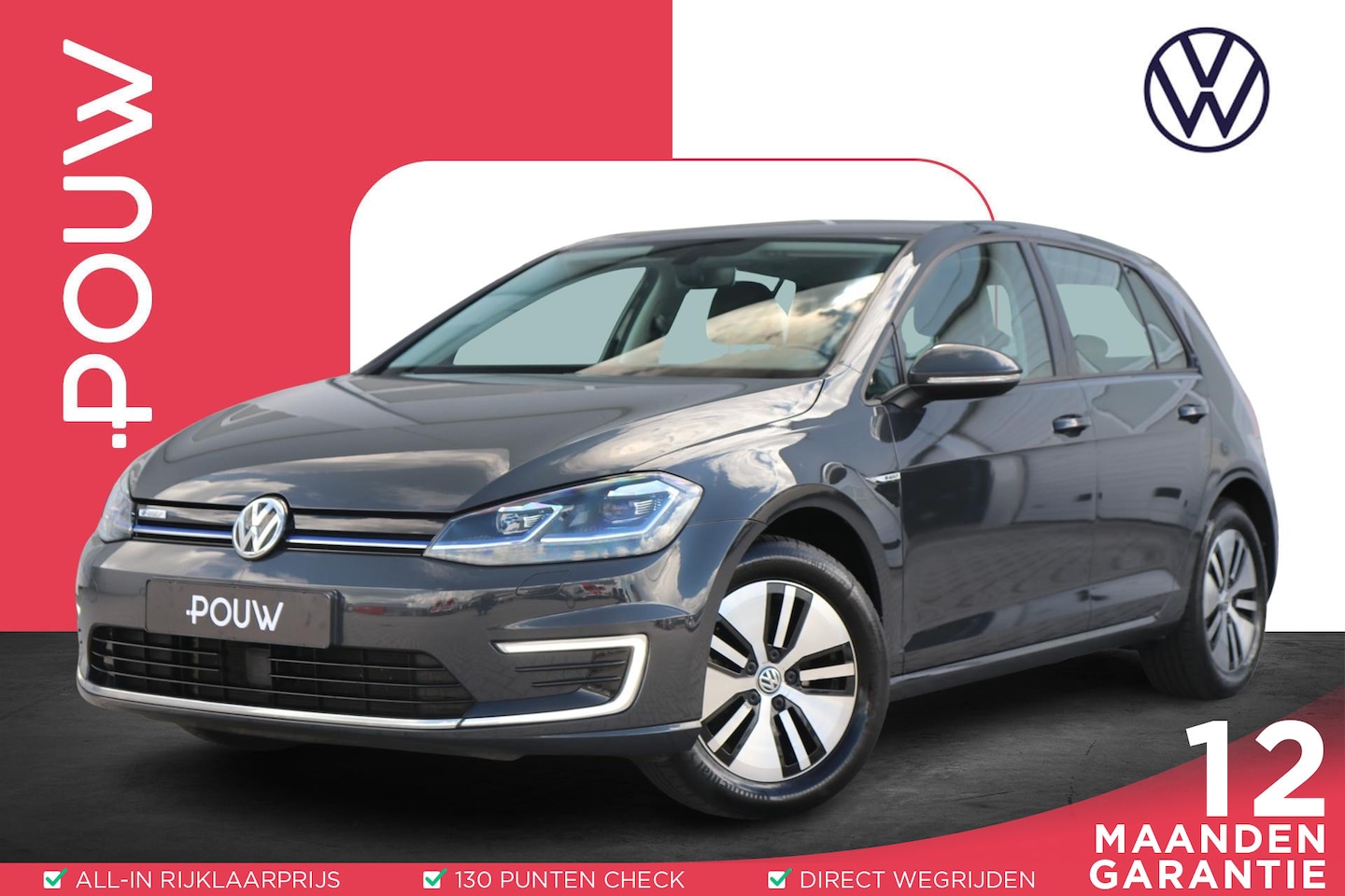 Volkswagen e-Golf - 136pk E-DITION | SoH 95% | Navigatie | Leer | Stoelverwarming | Active Info Display - AutoWereld.nl