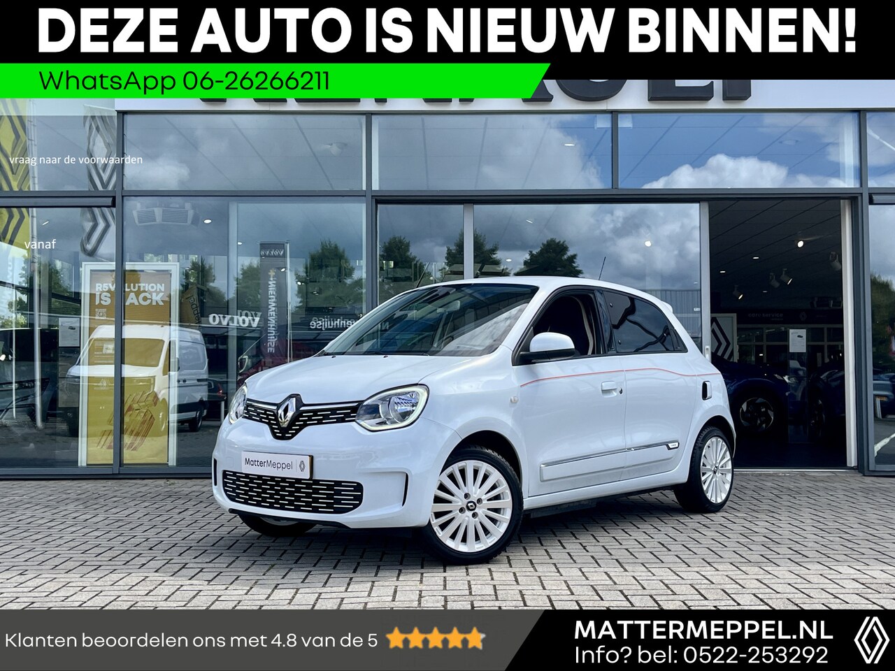 Renault Twingo Z.E. - R80 Série Limitée Vibes | SOH 93% | Stoelverwarming | 22KW Boordlader | All Seasons | Came - AutoWereld.nl